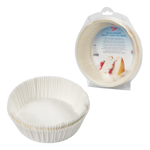Tala 50 Non-stick Cake Baking Tin Liners 18cm  