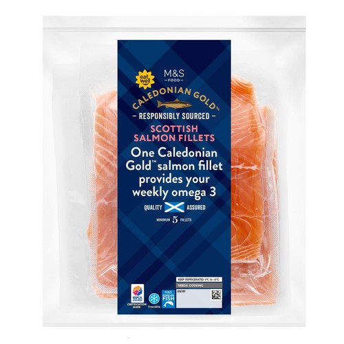 M&S Scottish Skin On Salmon Fillets