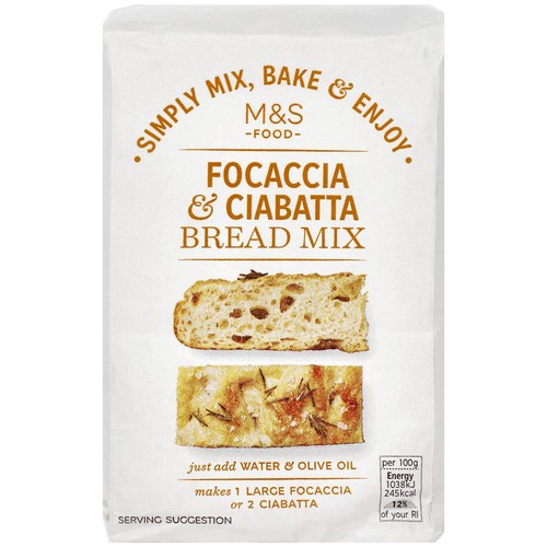 M&S focaccia & ciabatta bread mix