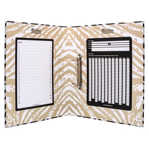 Pukka Pad Wild Pre-loaded Zebra Print Ring Binder