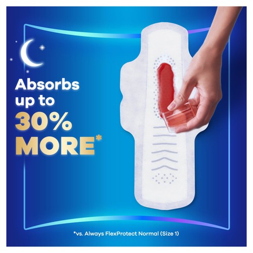 Always Infinity Sanitary Towels Pads Secure Night - Size 4