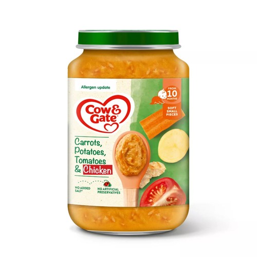 Cow & Gate Carrot Chicken Tomato & Potato Baby Food Meal Jar 10+ Months