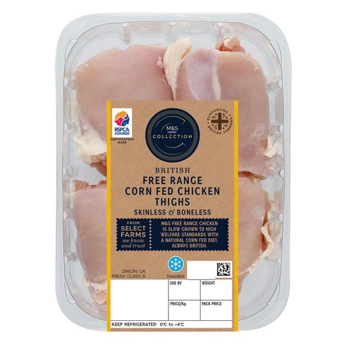 M&S Select Farms Free Range Chicken Thighs Skinless & Boneless