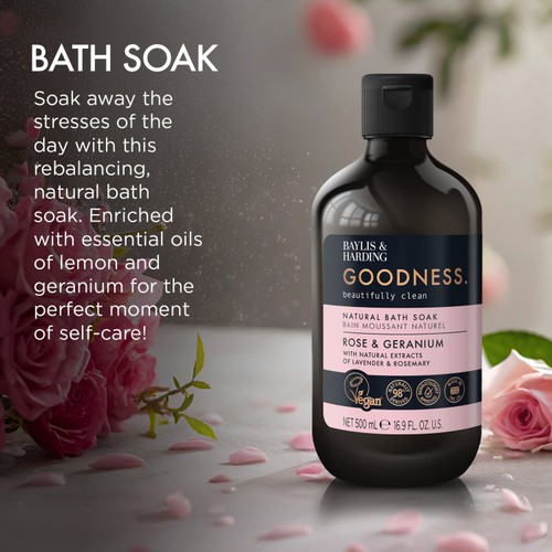 Baylis & Harding Goodness Rose & Geranium Bath Soak
