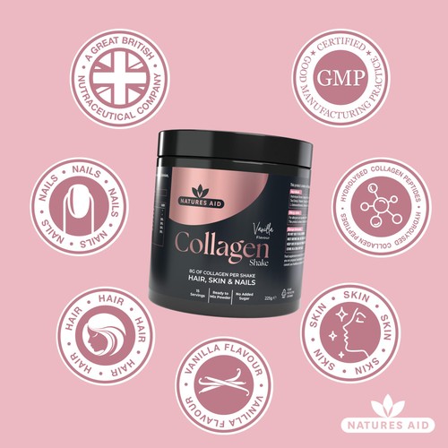 Natures Aid Collagen Vanilla Shake