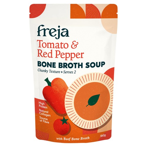 Freja Tomato & Red Pepper Bone Broth Soup