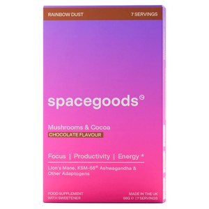 Spacegoods 7 x  56g Rainbow Dust Mushrooms & Cocoa Chocolate Flavour Food Supplement