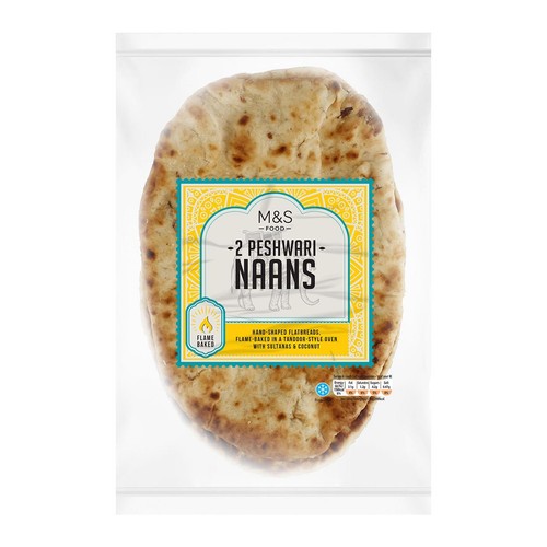 M&S 2 Peshwari Naans