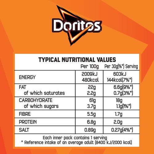 Doritos Tangy Cheese Tortilla Chips Multipack Crisps