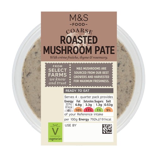 M&S Coarse Roasted Mushroom Pate