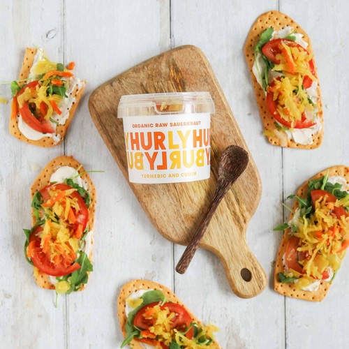 Hurly Burly Turmeric and Cumin Organic Raw Sauerkraut