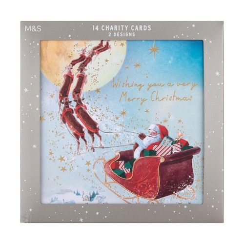 M&S Traditional Santa Duo Cards 