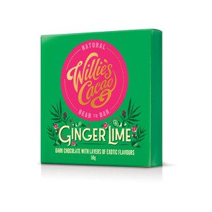 Willie's Cacao Dark Chocolate with Ginger and Lime Vegan