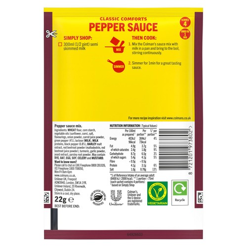 Colman's Pepper Sauce Recipe Mix