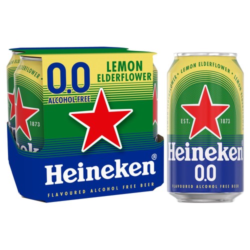 Heineken 0.0 Lemon & Elderflower Lager Beer