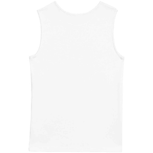 M&S Girls Pure Cotton Bow Vests, 9-10 Y, White