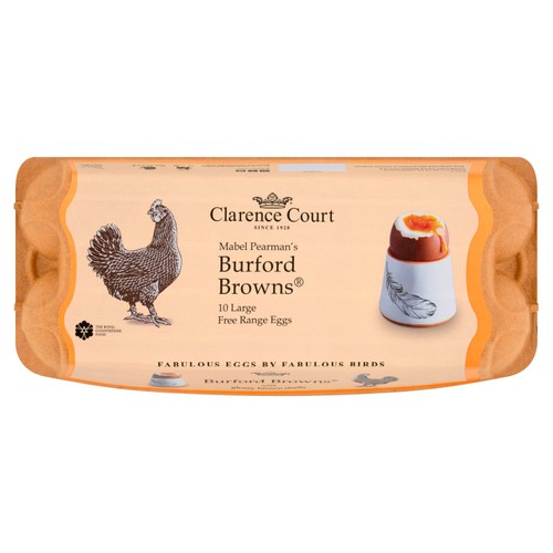 Clarence Court Burford Brown 10 Large Free Range Eggs