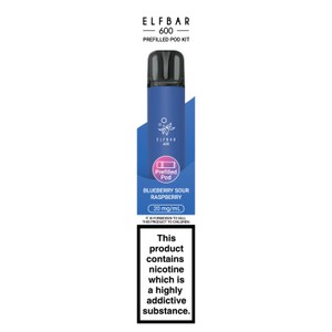 Elfbar Vape 600 Rechargeable Prefilled Kit - Blueberry Sour Raspberry