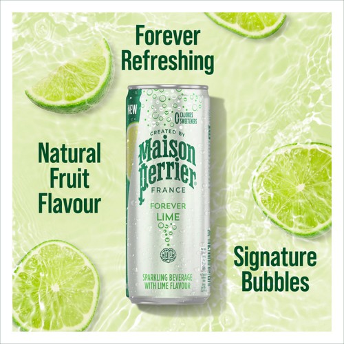 Maison Perrier Lime Lightly Flavoured Sparkling Water 4x330ml