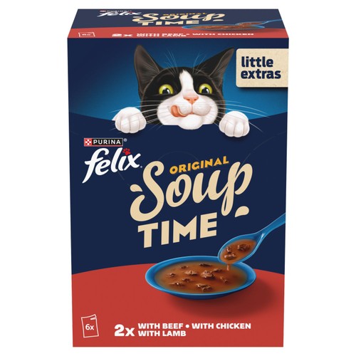 Felix Soup Farm Selection Chicken, Beef & Lamb Wet Cat Food