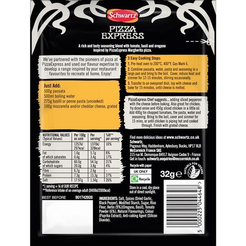 Schwartz x Pizza Express Tomato & Herb Pasta Bake Recipe Mix