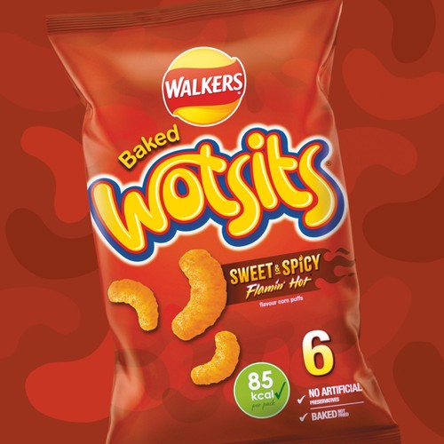 Walkers Wotsits Sweet & Spicy Multipack Snacks 6x16g