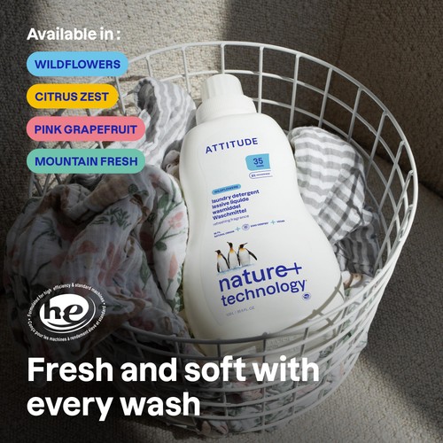 Attitude Laundry Detergent & Fabric Softener Mountain Essentials 35 Loads