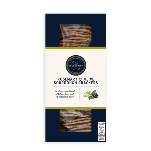 M&S Collection Rosemary & Olive Crackers