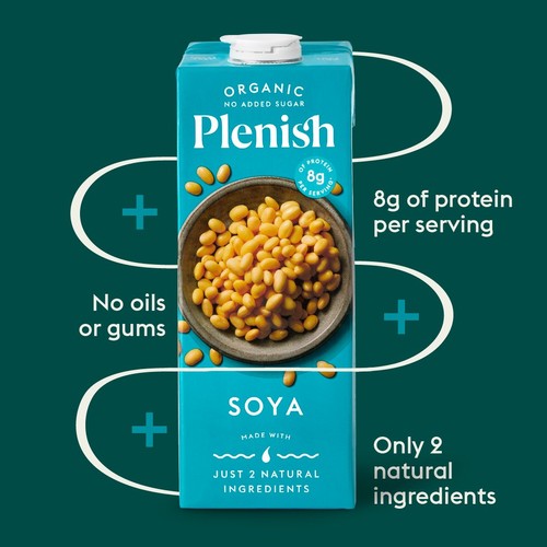 Plenish Organic Soya Unsweetened Drink Long Life