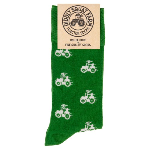 Diddly Squat Farm Green Tractor Socks (One Size)