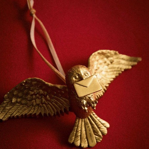 M&S Harry Potter Hedwig Decoration, Gold Mix