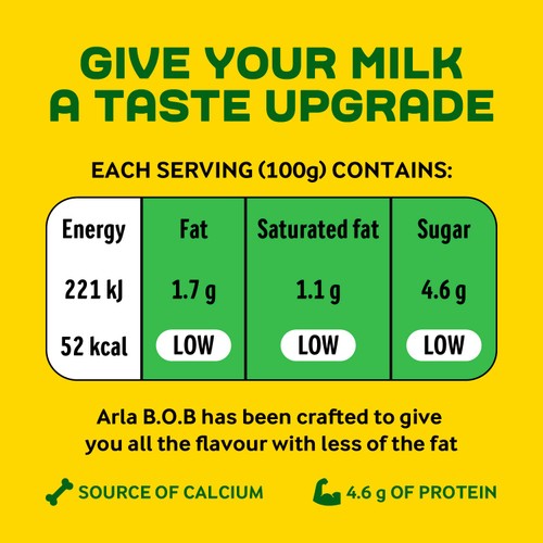 Arla BOB Semi-Skimmed Milk Tastes like Whole