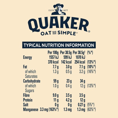 Quaker Oat So Simple Big Bowl Original Porridge Sachets Cereal