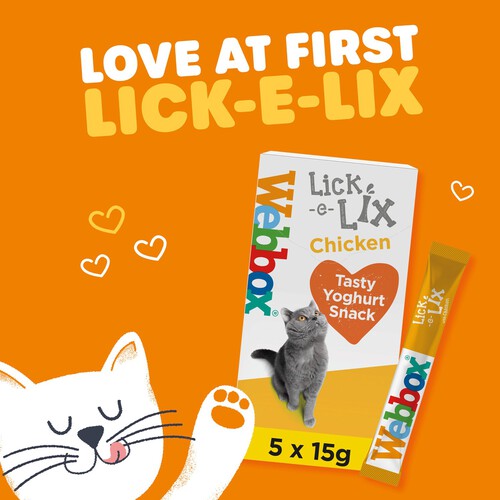 Webbox Lick-e-Lix with Chicken Yoghurty Cat Treats Ocado