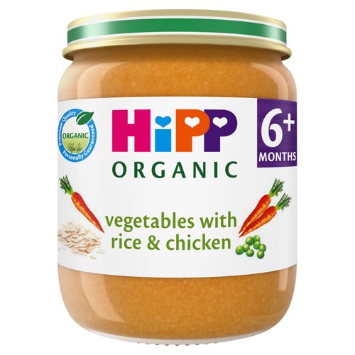 HiPP Organic Vegetables with Rice & Chicken Baby Food Jar 6+ Months