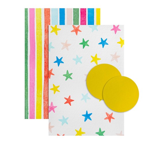 M&S Stripe & Star Gift Wrap Sheets With Tags