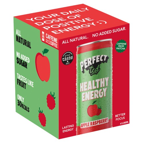 PerfectTed Natural Energy Apple Raspberry