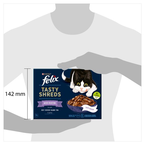 Felix Tasty Shreds Mixed Selection in Gravy Wet Cat Food