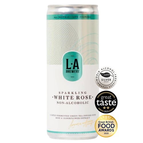 L.A Brewery Non-Alcoholic Sparkling White Rose Kombucha