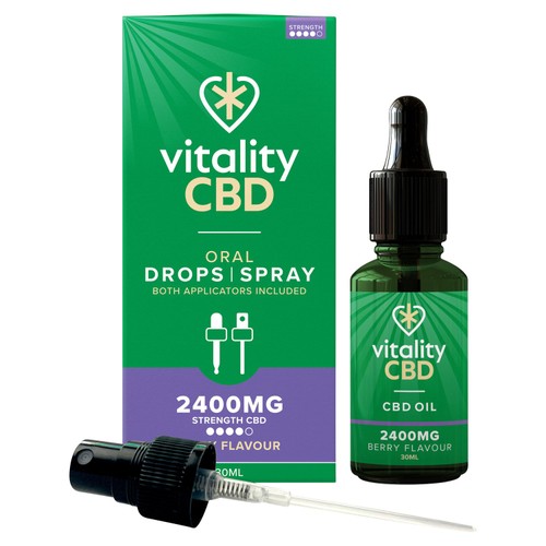 Vitality CBD Berry Oral Spray 2400mg with MCT Oil