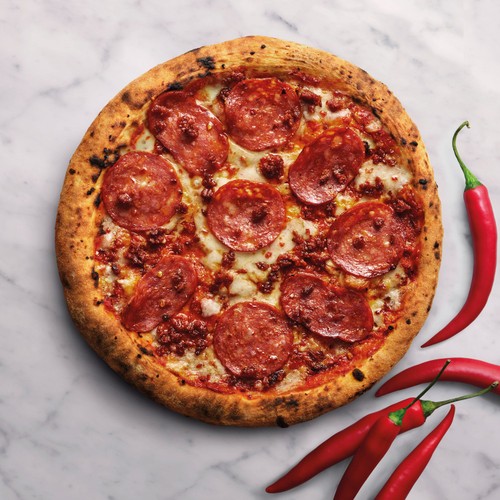 Crosta Mollica Stromboli Sourdough Pizza with Pepperoni & Spicy Salami
