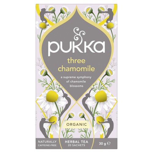 Pukka Organic Three Chamomile Tea x20 Home-Compostable Herbal Tea Bags