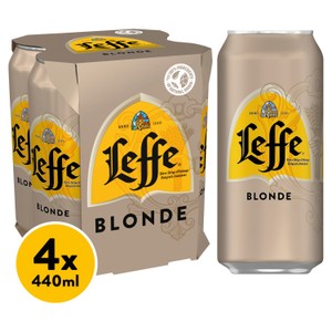 Leffe Blonde Belgian Lager Beer Cans