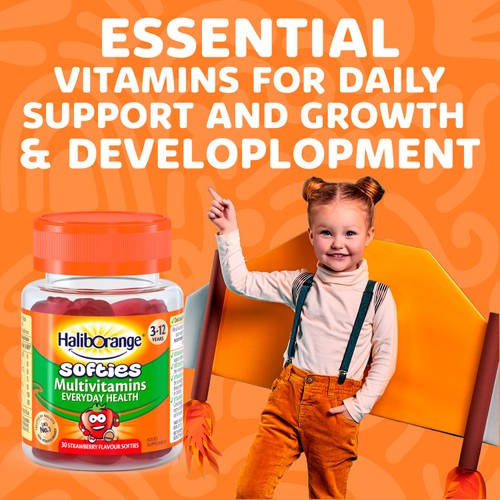 Haliborange Kid's Softies Multivitamins Strawberry Gummies 3-12yrs