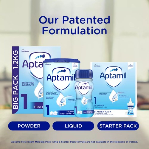 Aptamil 1 First Infant Baby Milk Formula Liquid Ready to Feed from Birth