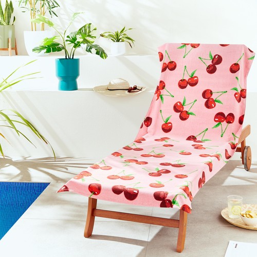 Catherine Lansfield Cherries Sun Lounger Towel
