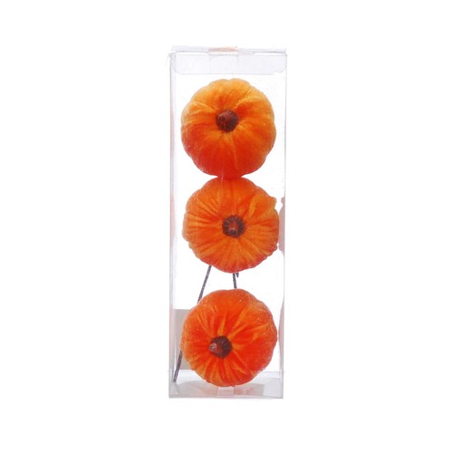 Pumpkin Decorations, Set of 3 x 5cm