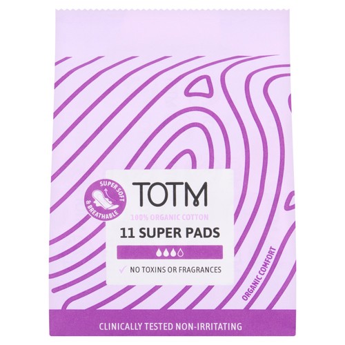TOTM Organic Cotton Pads Super Flow