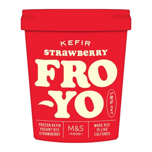 M&S Strawberry Kefir Frozen Yogurt