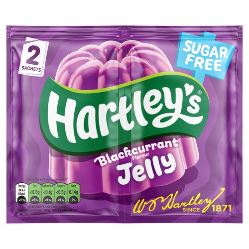 Hartley's Sugar Free Blackcurrant Jelly Crystals